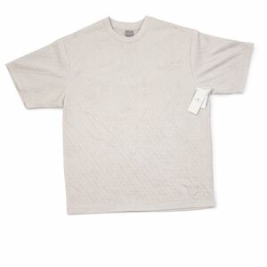 This is a Saints Studio men's apparel embossed textured t-shirt in a beige